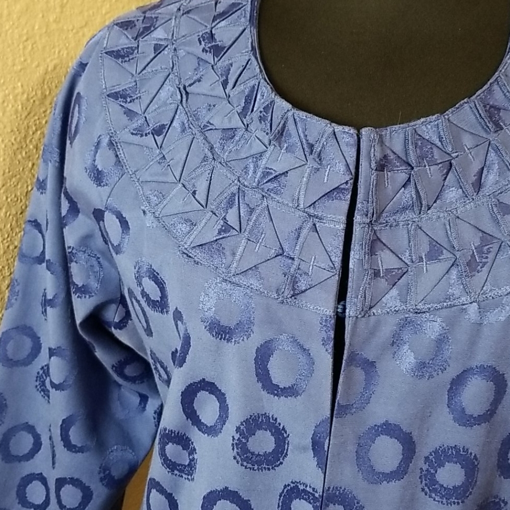 Chicos Hook Front Lined Print Jacket - image 2